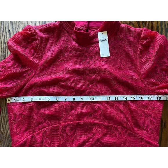 Anthropologie - Maeve Open-Back Lace Mini Dress - Picture 8 of 11